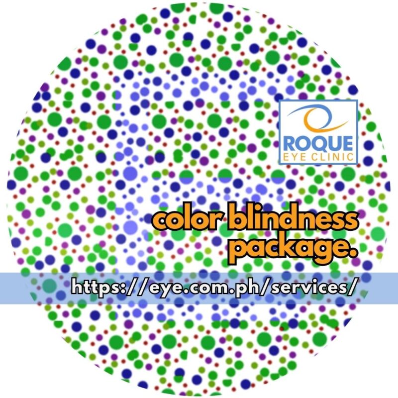 This image shows a modified Ishihara color vision plate, one of many tests included in a color blindness package.