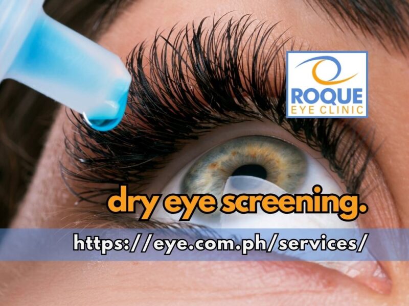 This image shows an ophthalmic lubricant being applied on an eye signifying the utility of dry eye screening for dry eye management.
