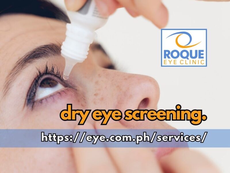 This image shows the application of an ophthalmic lubricant for dry eye management, highlighting the importance of a proper dry eye screening for dry eye symptoms.
