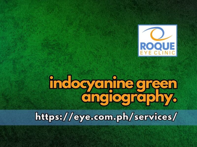 This image shows a mottled emerald green background signifying the uptake of indocyanine green angiography.