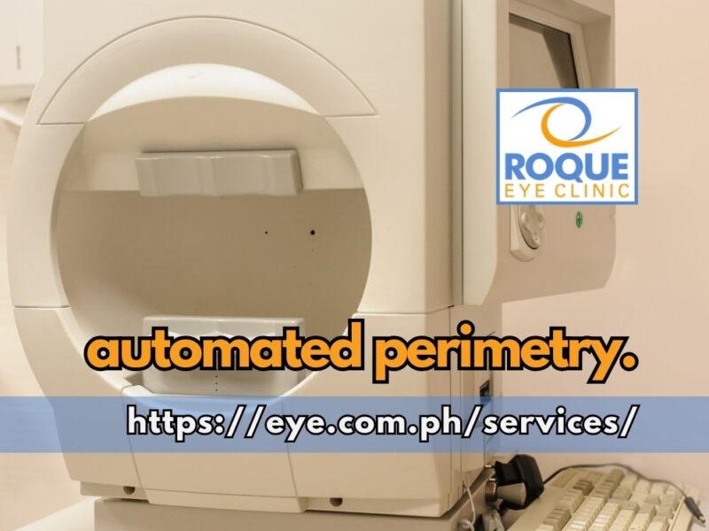 This is an image of an automated perimetry (visual field) machine using in glaucoma evaluation and progression monitoring.