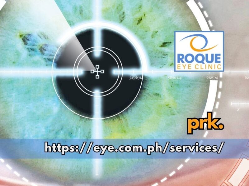 This is an image of an eye with a computer overlay signifying the targeting overlay used in PRK laser vision correction.