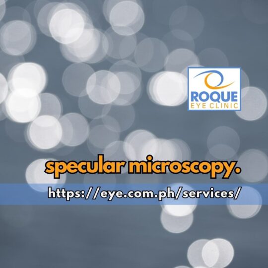 This is an image of refractive specks symbolizing images taken with specular microscopy of the endothelial cells of a cornea.
