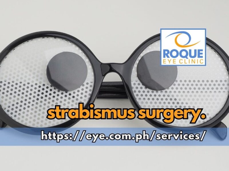 This is an image of a pair of play glasses with graphical pupils turned inwards representing esotropia, requiring strabismus surgery for realignment.