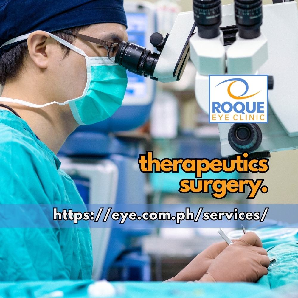 This image shows an eye surgeon looking into a surgical microscope while performing cataract surgery.