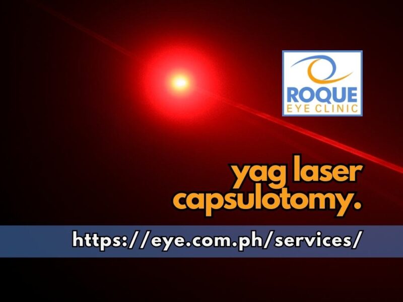 This is an image of a laser focused on a pinpoint target representing the precision required with YAG laser capsulotomy.