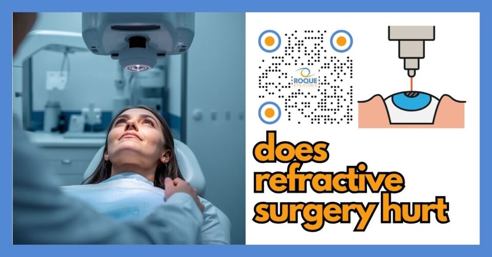 Patient undergoing refractive surgery in a calm modern eye clinic setting