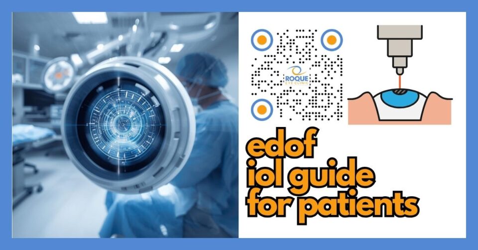 Illustration of an EDOF intraocular lens designed to provide a broader range of vision after lens surgery