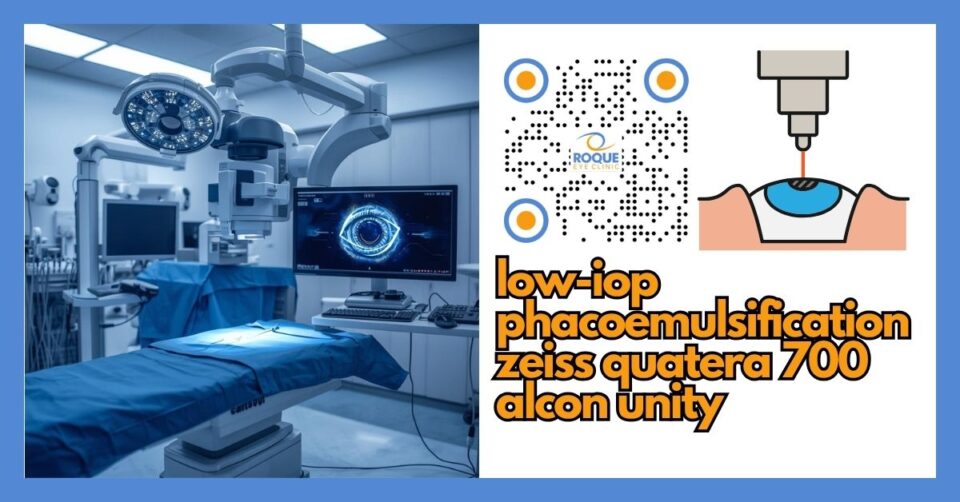 Modern cataract surgery phacoemulsification systems representing Zeiss QUATERA and Alcon UNITY concepts