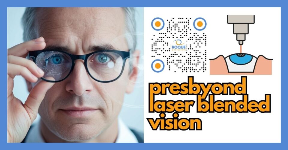 PRESBYOND Laser Blended Vision concept showing blended near and distance vision in a refractive surgery setting