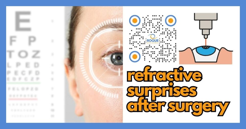 Patient discussing leftover prescription after eye surgery with an ophthalmologist