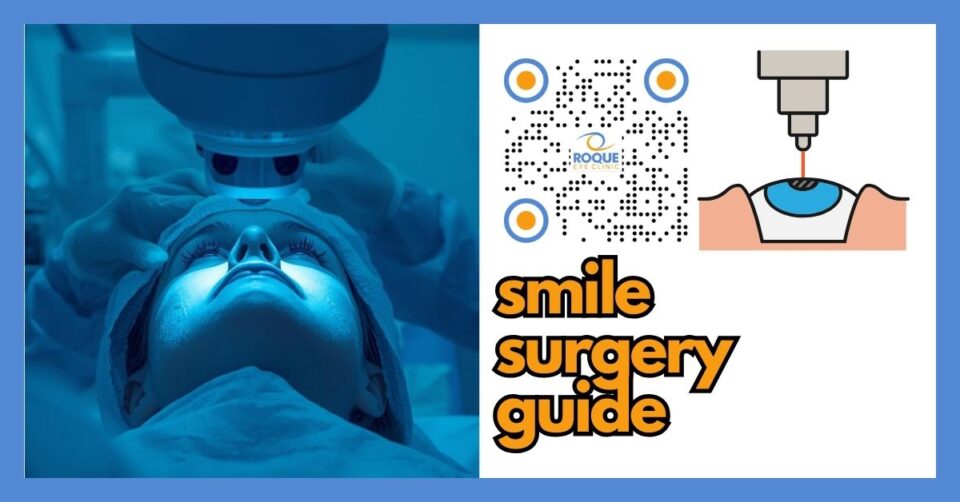 Patient undergoing SMILE laser vision correction in a modern eye clinic
