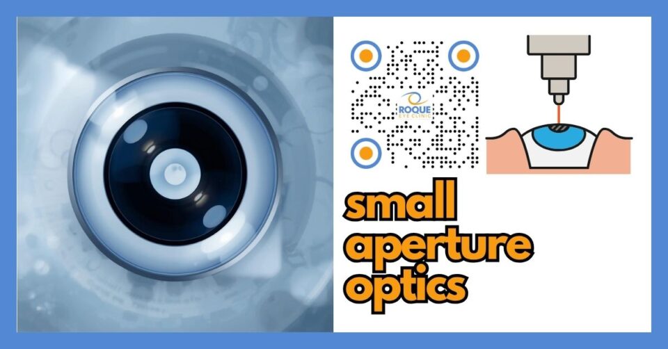 Illustration of small aperture optics and the IC-8 premium intraocular lens in refractive cataract surgery