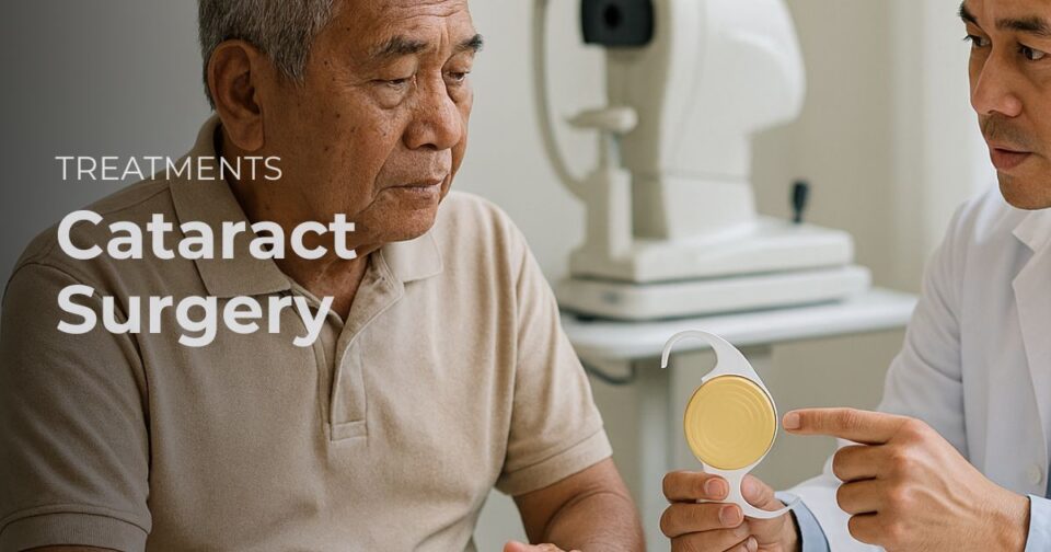 Cataract surgery consultation and lens implant planning at ROQUE Eye Clinic