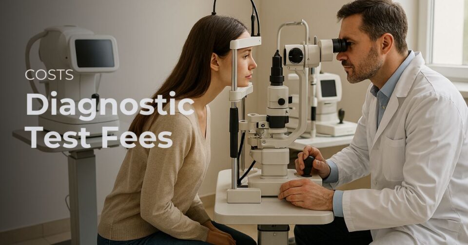 Modern ophthalmology diagnostic testing in an eye clinic