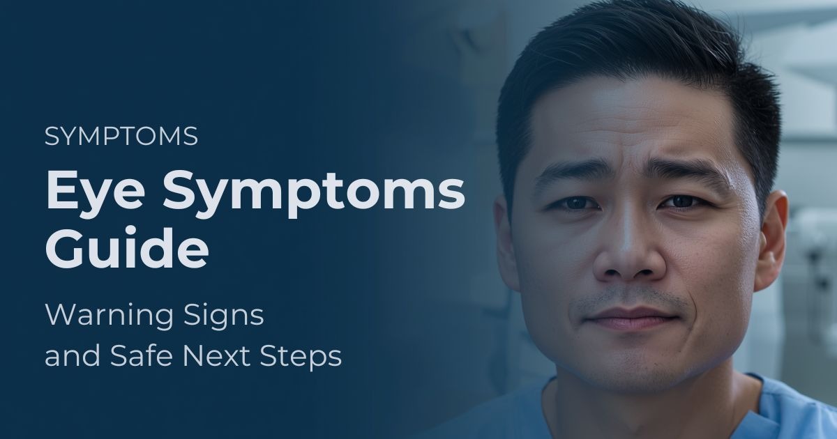 Eye symptoms guide page for ROQUE Eye Clinic