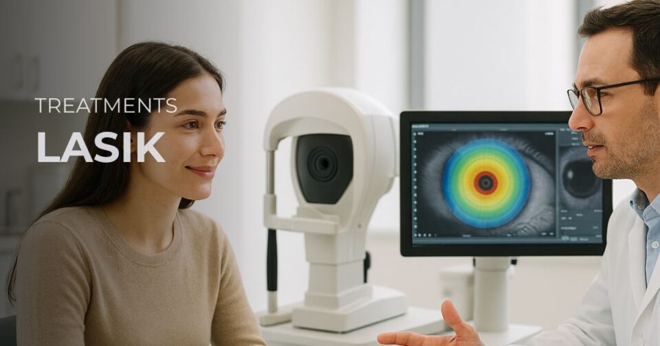 LASIK screening and laser vision correction planning at ROQUE Eye Clinic