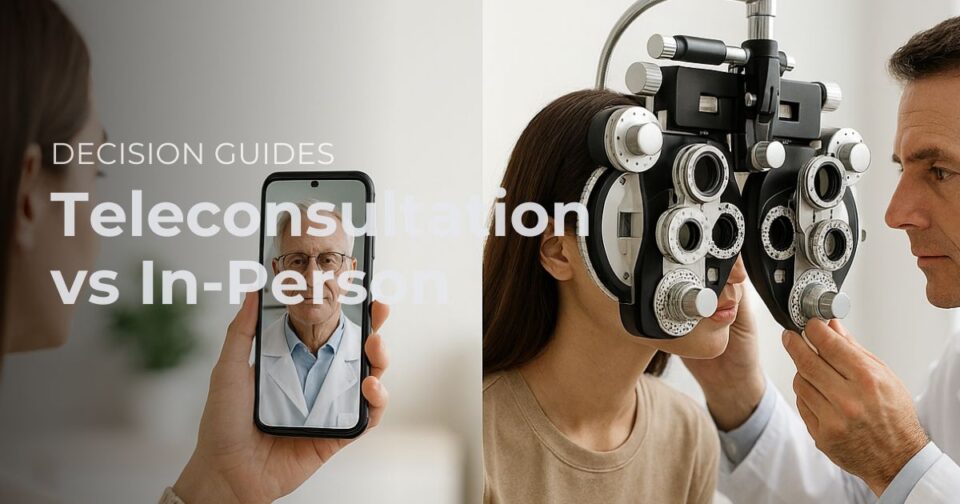 Teleconsultation versus in-person eye consultation decision guide for patients